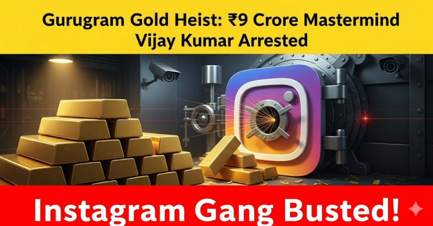 GURUGRAM Gold Robbery: 9 करोड़ डकैती का मास्टरमाइंड विजय कुमार दादरी में गिरफ्तार, Instagram से बनाया था गैंग!