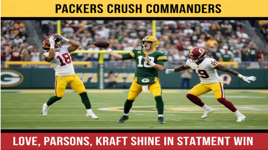 Green Bay Packers Dominance: Love, Parsons, Kraft Power Statement Win Over Commanders
