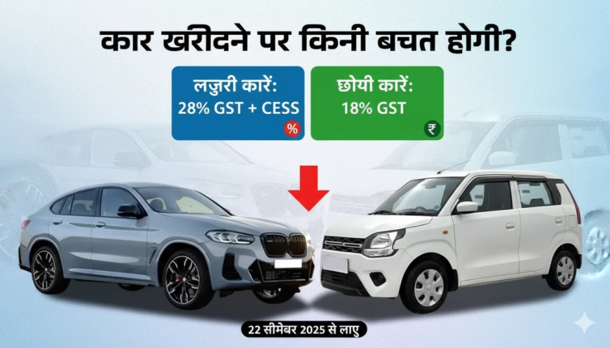 GST on Car: 56वीं काउंसिल मीटिंग के बाद फोर व्हीलर पर कितना GST? 22 सितंबर से लागू नई दरें, गणना और बचत का पूरा गणित